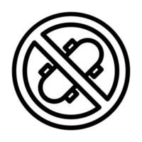 No Skating Icon Design vector