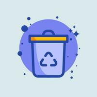 Recycling flat illustration. Ecology signs vector illustration.