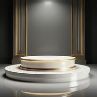 luxury podium for product presentation. Abstract background. photo