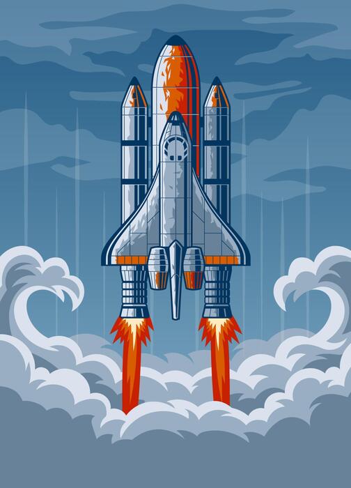 Shuttle Launch Vector Art, Icons, and Graphics for Free Download