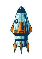 Small Rocket Space Ship Vehicle vector