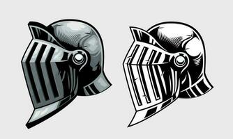 Gladiator Warrior helmet set vector