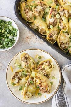 taco relleno conchas foto