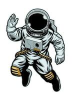 Space Suited Astronaut floating vector