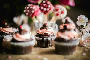 Love concept cupcakes photo