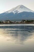 Landscape of Fuji Mountain at Lake Kawaguchiko photo