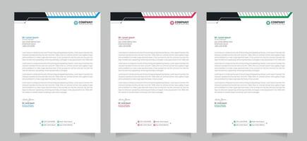 Creative modern company letterhead template, Corporate letterhead template design for your business projects. vector