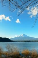 Landscape of Fuji Mountain at Lake Kawaguchiko photo