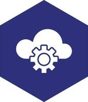 Cloud Settings Vector Icon design