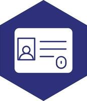 diseño de icono de vector de tarjeta de identificación