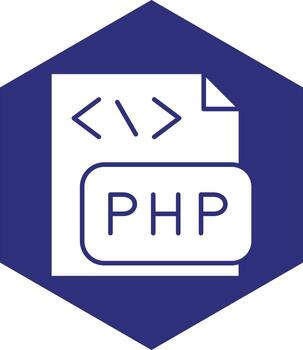 diseño de icono de vector de archivo php