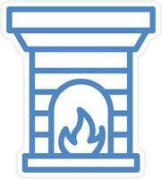 Fireplace Vector Icon Style
