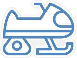 Snowmobile Vector Icon Style