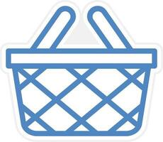 Picnic Basket Vector Icon Style