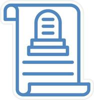 Death Certificate Vector Icon Style