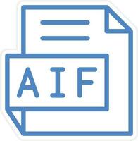 aif vector icono estilo