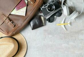 Accessories for travel plan, trip vacation, photo