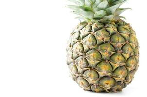 Closed up of fresh pineapple isolated on white photo