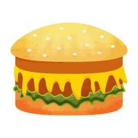 Flat Illustration Of Realistic Burger Element. vector