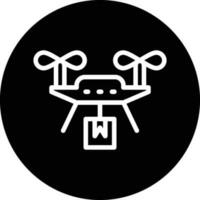 Drone Delivery Vector Icon Design