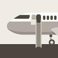 Boarding A Plane, Isolated Background. vector