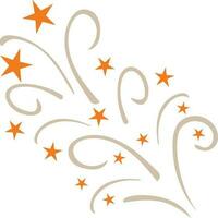 Star Decoration Vector, Isolated Background. vector