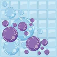 Soap Bubble Vector Clip Art, Isolated Background.