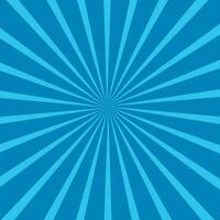 Blue Sun Rays, Isolated Background. vector