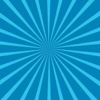 Blue Sun Rays, Isolated Background. vector