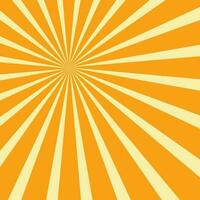 Yellow Sunbeams Vector Background, Isolated Background.