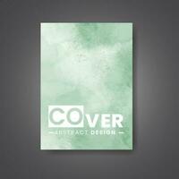 Cover template with watercolor background. Design for your cover, date, postcard, banner, logo. vector