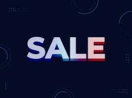 3D Gradient Sale Text Against Blue Background. Advertising Poster Or Banner Design. vector