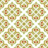 Traditional and Colorful Floral Artwork, Seamless Pattern. vector