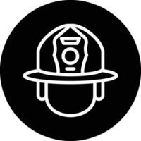 Firefighter Helmet Vector Icon Design