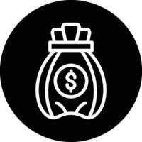 diseño de icono de vector de bolsa de dinero