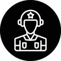 Army Pilot Vector Icon Design