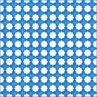 Seamless Rub El Hizb Stripe Pattern Background In Blue And White Color. vector