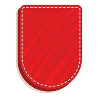 Red Empty Label Or Tag Element On White Background. vector