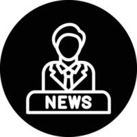 News Anchor Vector Icon Design