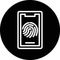 Mobile Fingerprint Vector Icon Design