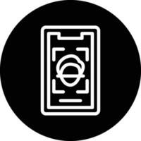 Mobile Face Scan Vector Icon Design