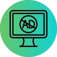 Ad Blocker Vector Icon Design