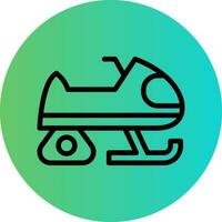 Snowmobile Vector Icon Design