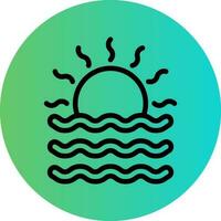 Sunset Vector Icon Design