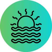 Sunset Vector Icon Design