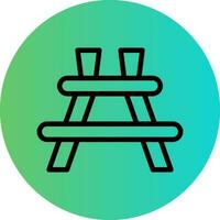 Picnic Table Vector Icon Design