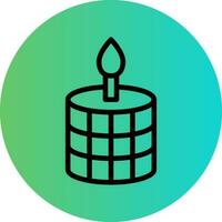 Scented Candle Vector Icon Design