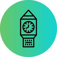 Clock Tower Vector Icon Design