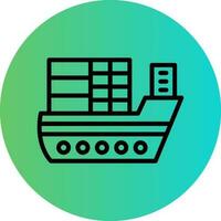 Cargo Ship Vector Icon Design
