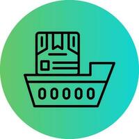Shipping Boat Vector Icon Design
